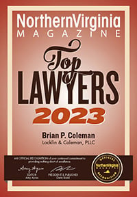 Nothern Virginia Magazine | Top Lawyer 2023 | Brian P. Coleman | Locklin & Coleman, PLLC